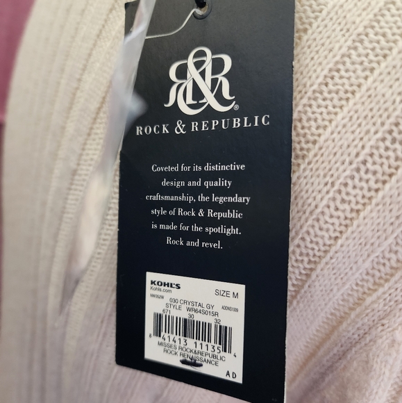 NWT Rock and Republic Medium Ribbed knit sweater - Picture 7 of 7